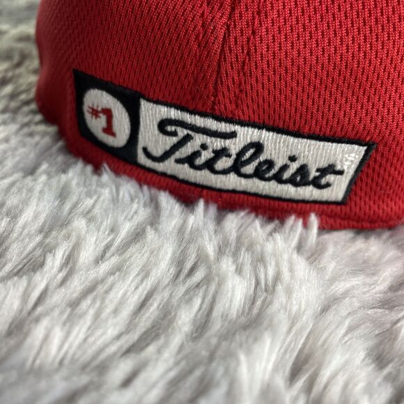 Titleist Hat Cap Mens Small-Medium Red Navy White Golf Preppy Classic Sporty - Picture 6 of 10